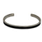 Leather and Silver Bracelet Black