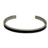 Leather and Silver Bracelet Black