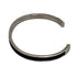 Leather and Silver Bracelet Black