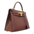 Kelly Handbag Brown Epsom with Gold Hardware 28