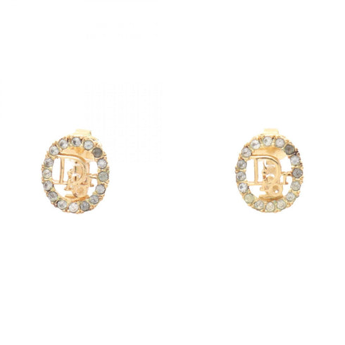 Clip-On Earrings Rhinestone Clip-On Gold-Tone Metal