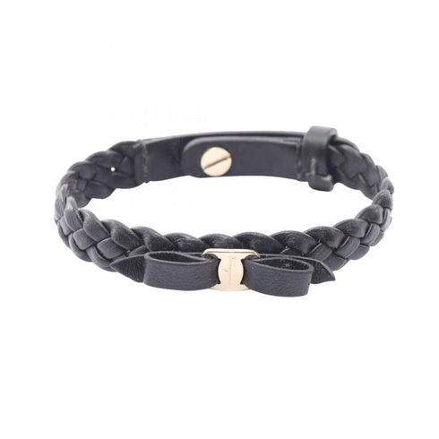 Bracelet Leather Black And Gold