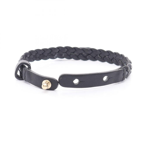 Bracelet Leather Black And Gold