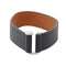 Bracelet Leather Black and Silver