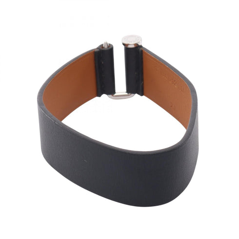 Bracelet Leather Black and Silver