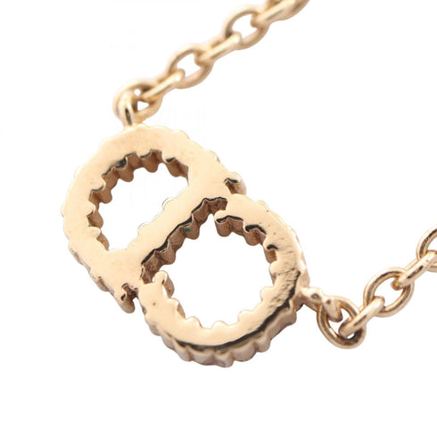 Pendant Necklace Gold Tone with Clear Rhinestone