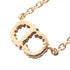 Pendant Necklace Gold Tone with Clear Rhinestone
