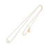 Pendant Necklace Gold Tone with Clear Rhinestone