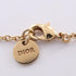 Pendant Necklace Gold Tone with Clear Rhinestone