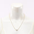 Pendant Necklace Gold Tone with Clear Rhinestone