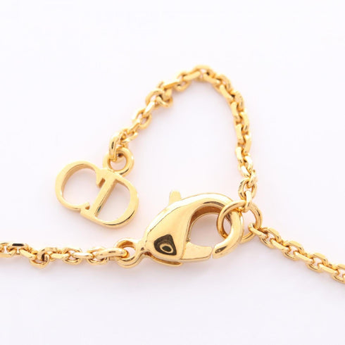 Pendant Necklace Gold Plated With Rhinestone and Faux Pearl