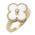 Vintage Alhambra Ring 18K Yellow Gold and Mother of Pearl