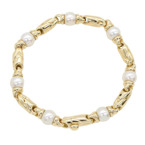 Passodoppio 7P Bracelet 18K Yellow Gold with Pearl