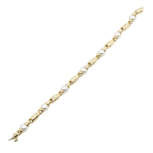 Passodoppio 7P Bracelet 18K Yellow Gold with Pearl