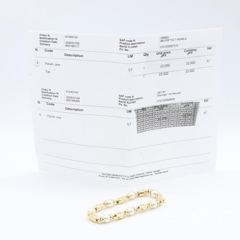 Passodoppio 7P Bracelet 18K Yellow Gold with Pearl