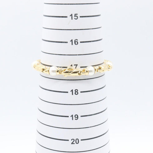 Passodoppio 7P Bracelet 18K Yellow Gold with Pearl