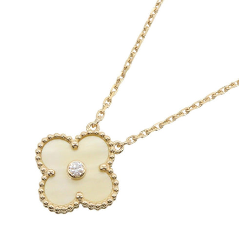 Vintage Alhambra Pendant Necklace 18K Yellow Gold