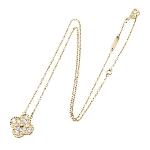 Vintage Alhambra Pendant Necklace 18K Yellow Gold