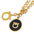 Pendant Necklace Gold and Black Plated