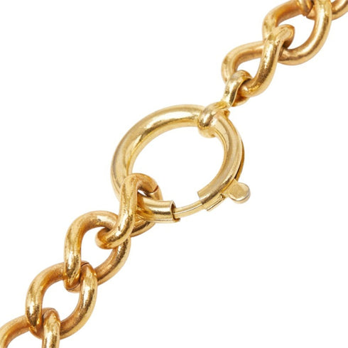 Pendant Necklace Gold and Black Plated