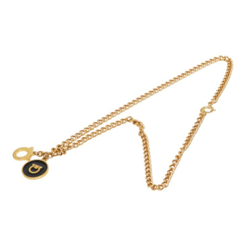 Pendant Necklace Gold and Black Plated