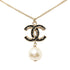 CC Logo Pendant Necklace Gold-Tone Metal