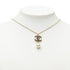 CC Logo Pendant Necklace Gold-Tone Metal