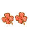 CC Logo Clover Clip-On Earrings Metal Gold-Tone Metal