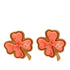 CC Logo Clover Clip-On Earrings Metal Gold-Tone Metal