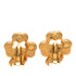 CC Logo Clover Clip-On Earrings Metal Gold-Tone Metal