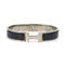 Bangle Enamel and Metal Black and Silver Bracelet