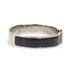 Bangle Enamel and Metal Black and Silver Bracelet
