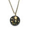CC Logo Pendant Necklace Gold-Tone Metal