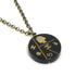 CC Logo Pendant Necklace Gold-Tone Metal