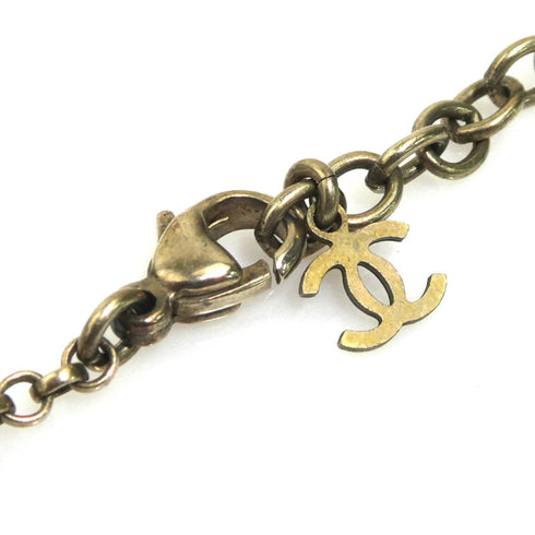 CC Logo Pendant Necklace Gold-Tone Metal