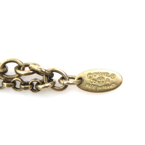 CC Logo Pendant Necklace Gold-Tone Metal