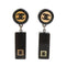 CC Logo Earrings Silver-Tone Metal