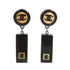 CC Logo Earrings Silver-Tone Metal