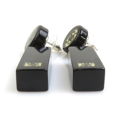 CC Logo Earrings Silver-Tone Metal