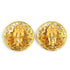 CC Logo Clip-On Earrings Gold-Tone Metal Gold-Tone Metal