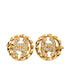 CC Logo Round Clip-On Earrings Metal