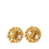 CC Logo Round Clip-On Earrings Metal