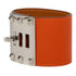 Kelly Dog Bracelet Leather and Metal Orange Silver