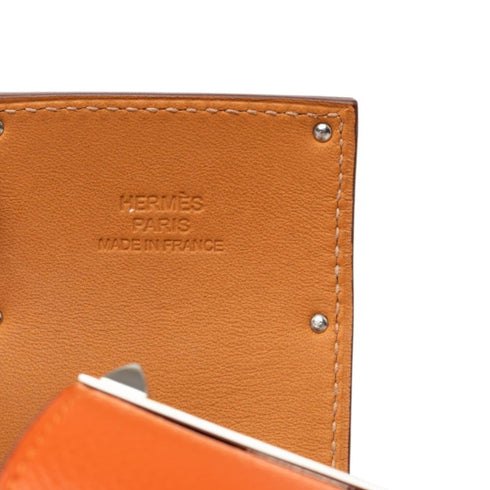 Kelly Dog Bracelet Leather and Metal Orange Silver