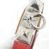 Rivale Double Tour Bracelet Swift Leather and Silver Rouge Casaque