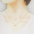 Dots Pinched Heart Pendant Necklace Platinum and 18K Yellow Gold