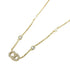 Pendant Necklace Clear Gold and White