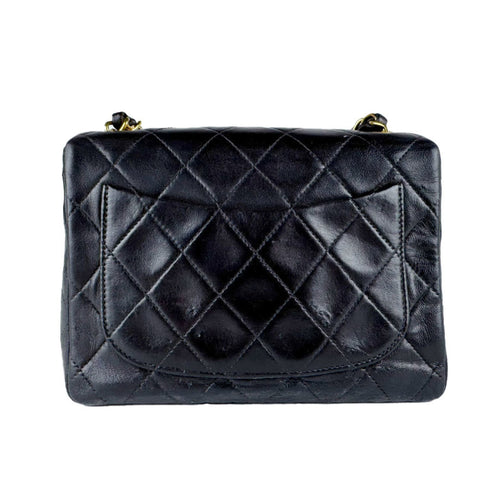 Vintage Square Classic Single Flap Bag Quilted Lambskin Mini