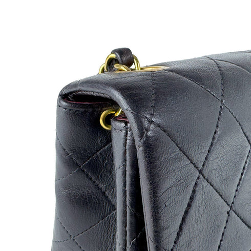 Vintage Square Classic Single Flap Bag Quilted Lambskin Mini