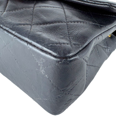 Vintage Square Classic Single Flap Bag Quilted Lambskin Mini